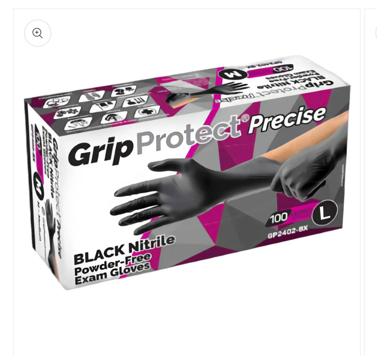 Black Nitrile Powder Free Barber Gloves 5mil (Large)